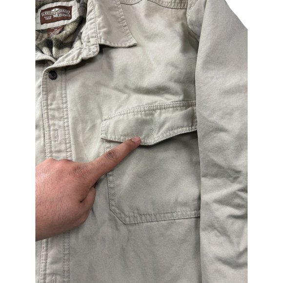 Vintage Levis Jacket Mens Sz 2XL Tan Blanket Lined Shacket Barn Chore Work Coat - Picture 4 of 9